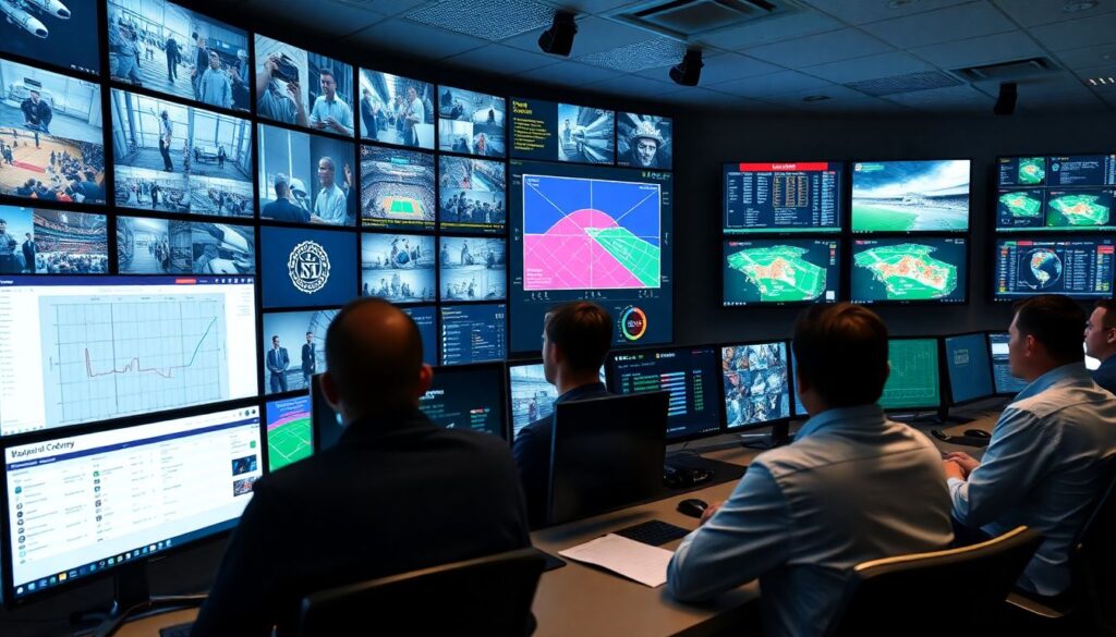 Обзор систем видеонаблюдения и контроля доступа на стадионе - иллюстрация