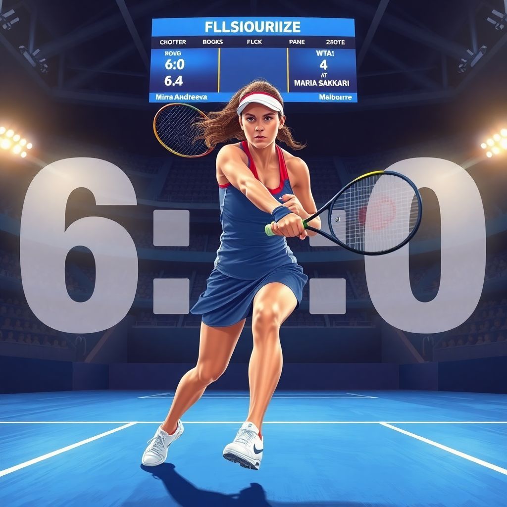 Мирра Андреева на australian open 2026 повторила рекорд Курниковой, разгромив Саккари