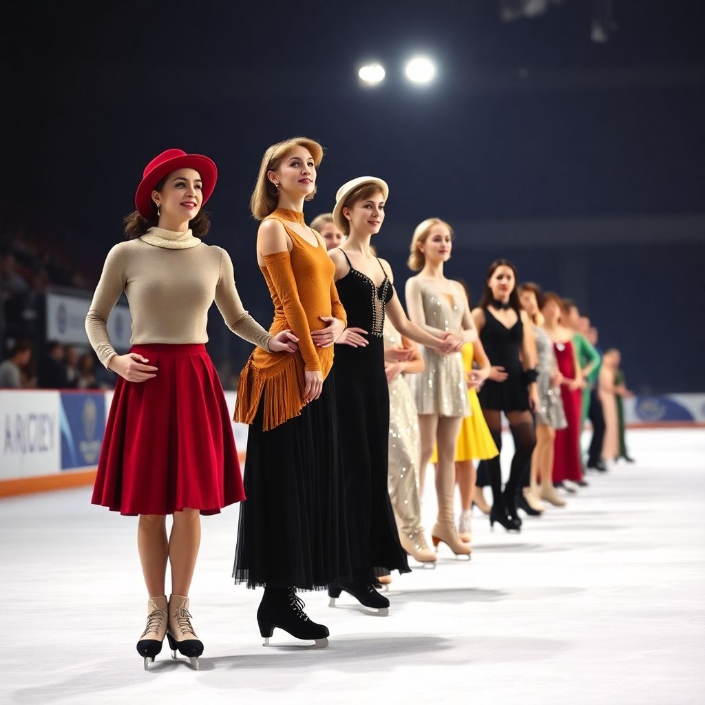 Эволюция женских костюмов в фигурном катании: от длинных юбок до спандекса